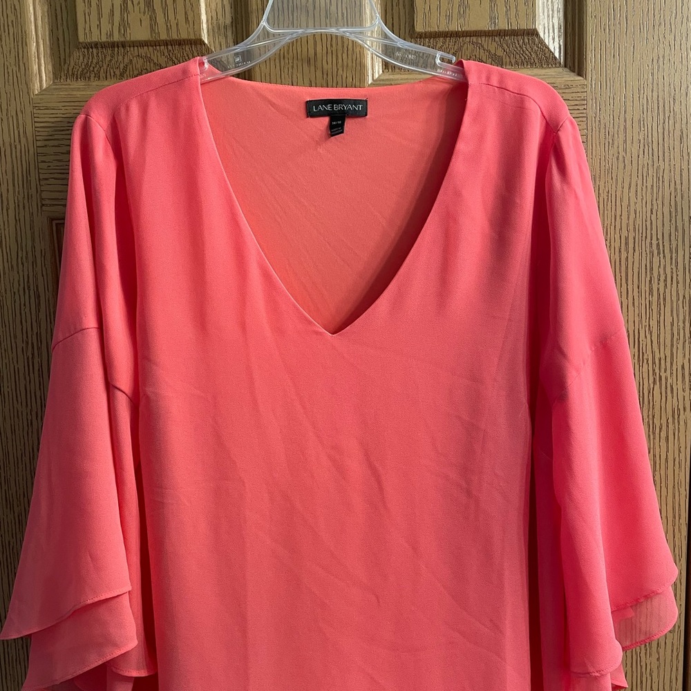 Lane Bryant 14/16 coral blouse